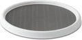 Basics Non-Skid Pantry Cabinet Lazy Susan Turntable, 12-Inch, White/Gray, 1 Count (Pack of 1)