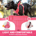 Reflective Dog Harness No Pull Dog Vest Harness with Handle,No Choke Adjustable Soft Padded Pet Vest for Small Dogs,Pink Dog Galters