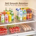 12 Inch Lazy Susan Turntable, 360Â° Rotating Organizer Storage for Cabinet & Table Top, Pantry, Fridge, Bathroom, 4 Pack Clear Spice Rack, Kitchen Storage Tray for Medicine & Countertop