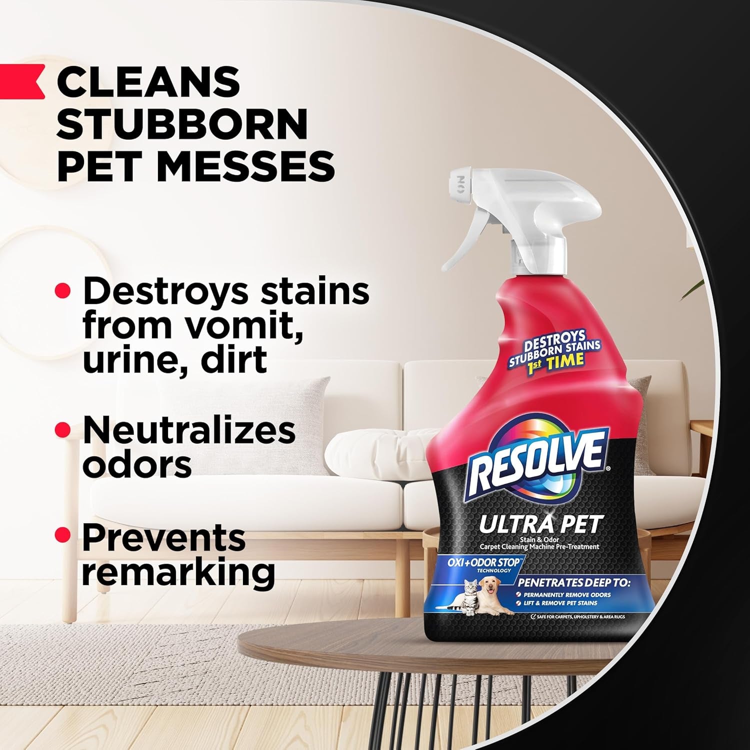 Ultra Pet Carpet Cleaner Spray â€“ for Removal of Pet Stains & Odors, 32Oz
