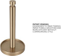 Countertop Paper Towel Stand - Steady and Easy Tear - Fits All Paper Towel Rolls - Warm Gold