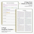 Fitness Workout Journal for Women & Men, A5(5.5" X 8.2") Workout Log Book Planner for Tracking, Progress, and Achieving Your Wellness Goals - Green