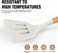 Silicone Cooking Utensils Set, Silicone Utensils for Cooking, 446° Heat Resistant Kitchen Utensil Silicone Spatula Sets, Kitchen Gadgets for Non-Stick Cookware BPA FREE (Cream White)