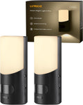 Motion Sensor Wall Sconce (2 Pack), up & down Dual Beam Night Light, 270-Day Battery Life, Wireless Magnetic Stick-On Hallway Lights, Dimmable LED for Stair, Bedroom, Bathroom (Warm White)