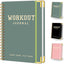 Fitness Workout Planner for Women & Men, A5(5.7" X 8.2") Workout Log Planner for Track Gym ＆ Home Workouts, Track Progress, Achieve Your Wellness Goals - Green