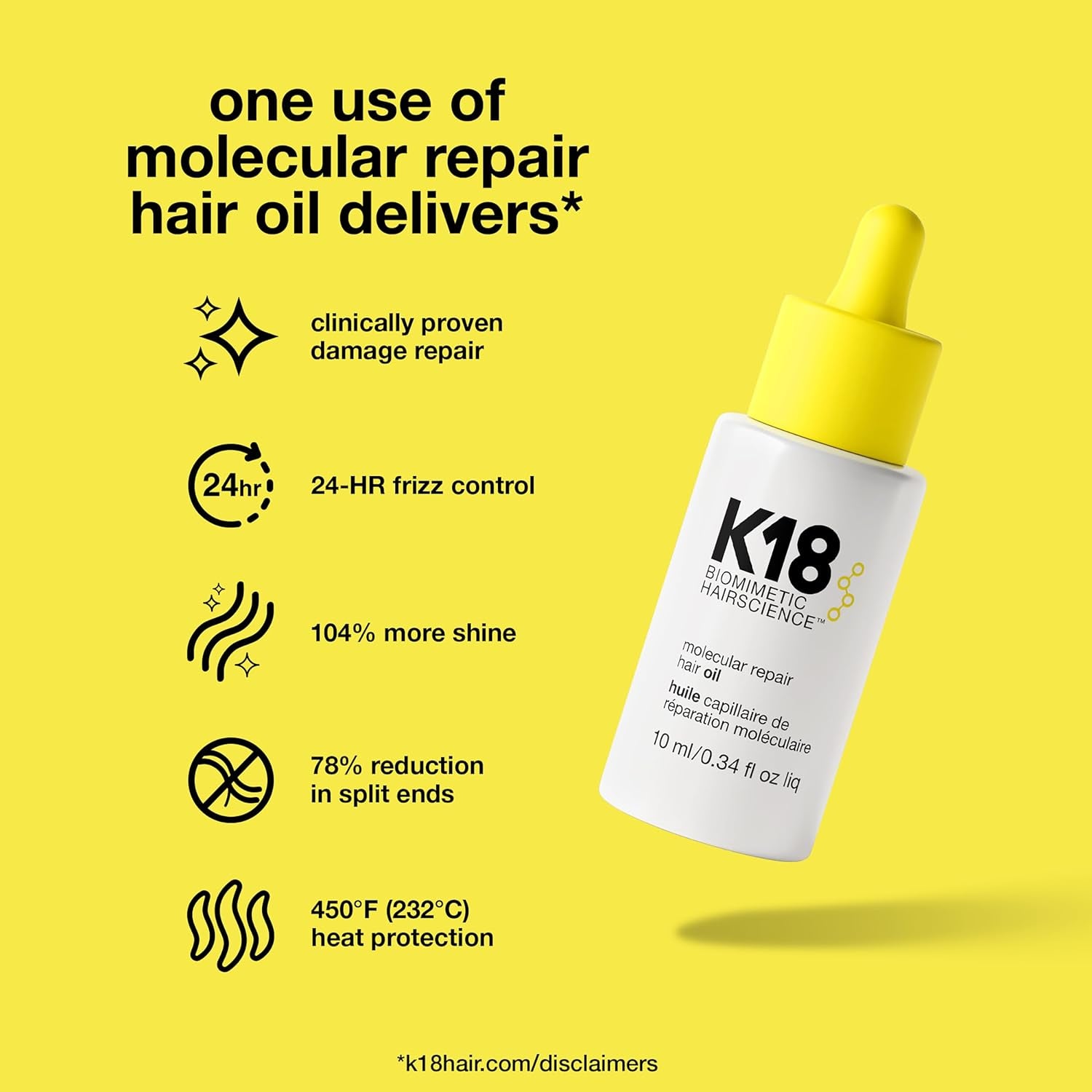 Molecular Repair Hair Oil, Weightless Oil for Stronger, Healthier Hair, Suitable for All Hair Types