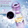 22Oz Portable Breast Milk Cooler for Outdoor, Withtemp Display, Life Saver with 360Â° Total Cooling for 24 Hours, Larger Capacity Travel Breastmilk Chiller with 2Pcs Baby Bottles for Breastmilk Storage