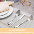 30 Pcs Silverware Set Service for 6,Premium Stainless Steel Flatware Set,Mirror Polished Cutlery Utensil Sets,Durable Kitchen Eating Tableware Sets,Include Fork Knife Spoon,Dishwasher Safe