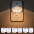 LED Night Lights Plug into Wall with Dusk-To-Dawn Sensor, Automatically Turn on and Off,Night Light for Kids,Bedroom,Bathroom,Stairs,Warm White, 6 Packs