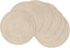 15 Inch round Placemats Set of 6, Cotton Polyester Woven Braided Place Mats, Washable Heat Resistant Circle Table Mats Dining Table Decor (Beige, 6)