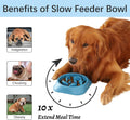 Slow Feeder Dog Bowls 2PCS, Anti-Choking Puzzle Dog Food Bowls, Anti-Slip Interactive Feeding Slow down Eating, Bloat Stop Maze Dishes for Medium Breeds
