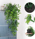 Fake Hanging Plants, Artificial Small Potted Plants for Indoor Outdoor Aesthetic Office Living Room Shelf Decor (1 Pack)