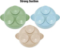 3 Pack Stainless Steel Baby Suction Bowls, Non-Slip Child Food Bowl with Silicone Sleeve for Kids Toddlers Infants, Unbreakable & Mess Free (Blue Green Beige)