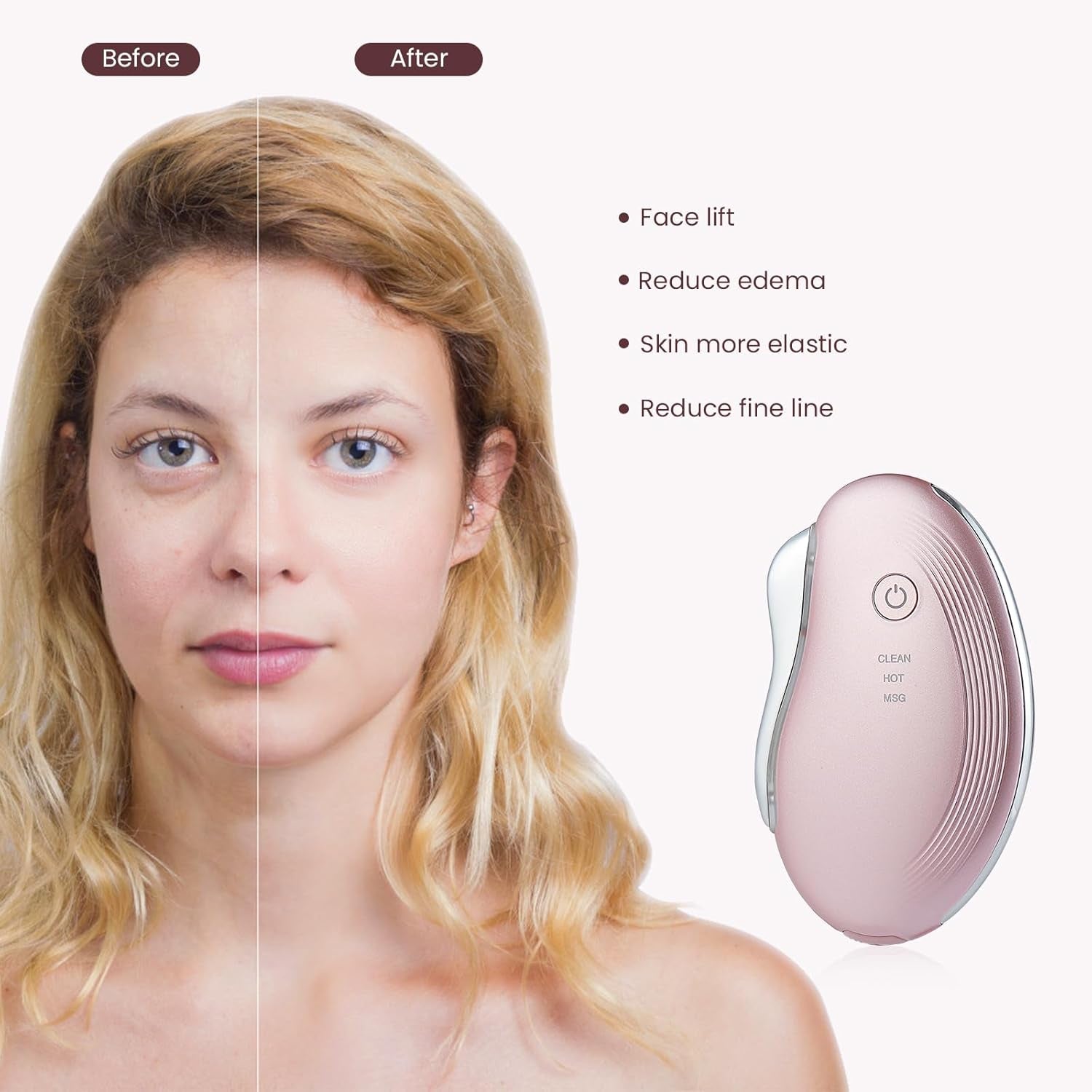 Heat Electric Gua Sha Tool, Face Massager | 4-In-1 Multiple Function Gua Sha Electric Massager for the Face and Neck