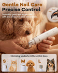 Dog Clippers Grooming Kit Hair Clipper-Low Noise Paw Trimmer- Rechargeable - Cordless Quiet Nail Grinder Shaver for Cats and Other Pets