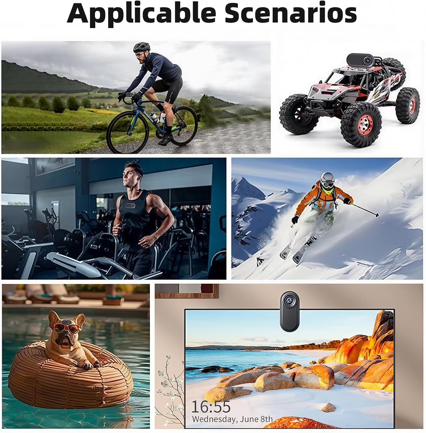 Body Cam, 1080P with Screen, Mini Wearable Action Camera with Magnetic Charging Case, Waterproof Portable Video Recorder for Work, Outdoors