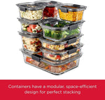 Brilliance Glass Food Storage Containers, 3.2 Cup, Set of 4, Bpa-Free, Leak-Proof, Clear