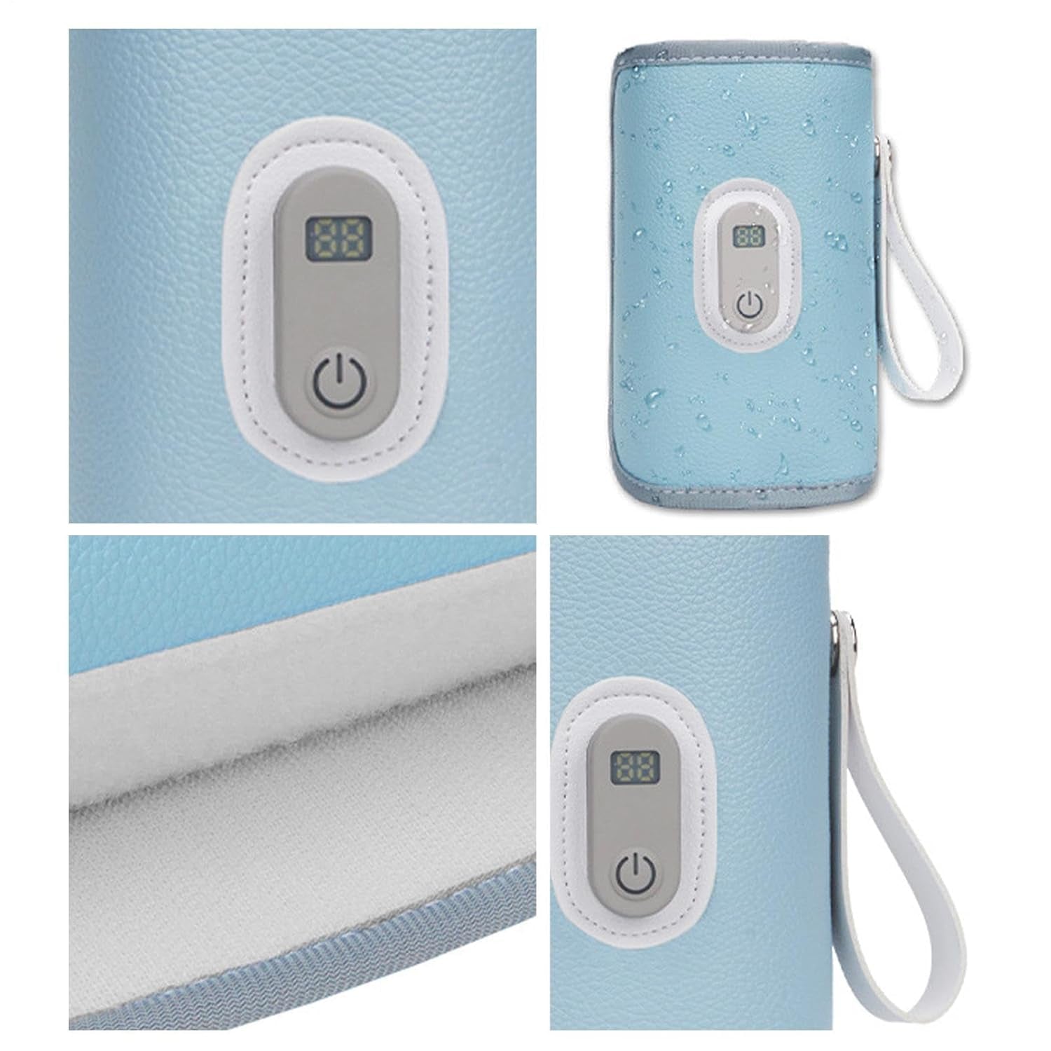 Rechargeable Bottle Warmer - Portable Milk Warmer, Fast Heating Bottle Warming for Breastmilk & Water | Precise Temperature Control, Digital Display for Travel, Mom & Dad, Home