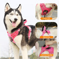 Reflective Dog Harness No Pull Dog Vest Harness with Handle,No Choke Adjustable Soft Padded Pet Vest for Small Dogs,Pink Dog Galters