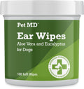 Dog Ear Cleaning Wipes â€“ Otic Cleanser for Dogs, Soothing Ear Care with Aloe Vera & Eucalyptus, Regular Wipes, 100 Count