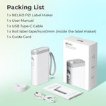 Label Maker Machine with Tape, P21 Bluetooth Label Printer, Wireless Mini Label Makers with Multiple Templates for School Office Home, White