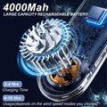 Portable Neck Fan Personal 4000Mah Bladeless Cooling Neck Fan Blow Cold Air Neck Cooler Wearable Fan around Your Neck Adjustable Hands Free Rechargeable Gift Men Travel Essentials