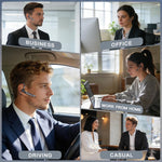 Bluetooth Headset V6.1,100Hrs Talk Time Wireless Earpiece with Mic for Work,Cvc8.0 Noise Cancelling Wireless Earbud, Business Earbud with 500 Mah Charging Case for Trucker/Home/Office Work