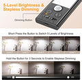 14.7Inch under Cabinet Lighting Rechargeable 2 Pack- 3 Color Temps&5 Level Brightness, Super Bright, 4 Modes, Motion Sensor, Long Lasting - Easy Installation Magnetic under Closet Lights-Black