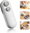 Mini Bag Sealer, 2 in 1 Portable Handheld Vacuum Food Storage Sealer Portable Bag Sealer Heat Seal, Vacuum Food Sealer Bag Sealing Machine for Plastic Bags Snack Bags (White)
