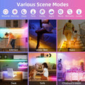 Motion Activated LED Strip under Bed Lights, 9.8Ft RGB LED Strip Lights with Motion Sensor, Remote, App Control, Music Sync Motion Sensor LED Light Strip USB Powered for Bedroom Cabinet TV PC