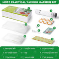 Vacuum Sealer for Food with Visible Water Tank, Handheld Saver Compact Vacuum Sealer Machine with 14 Reusable Vacuum Bags, 6X Preservation & Fresh, Includes Gift Wrapping