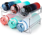 Water Bottle Organizer for Cabinet, Water Bottle Storage Organizer, 2 Packs Water