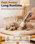 Dog Clippers Grooming Kit Hair Clipper-Low Noise Paw Trimmer- Rechargeable - Cordless Quiet Nail Grinder Shaver for Cats and Other Pets