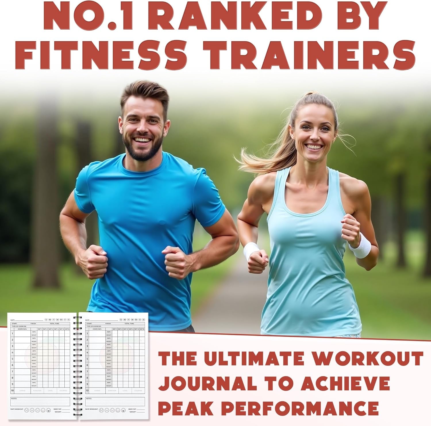 Workout Planner for Daily Fitness Tracking & Goals Setting - A5 Size, 6” X 8”, Peachy Pink - Improved Thicker Cover - Men & Women Personal Home & Gym Training Diary - Log Book - by