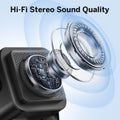 Wireless Induction Speaker 5-In-1 Bluetooth Speaker with Phone Stand,Stereo Sound, 3500Mah Rechargeable, 8 RGB Ambient Light, 360Â° Adjustable Holder for Iphone/Android/Ipad,Gifts for Men Women (Black)