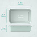 Prep - 20-Piece 1-Compartment Reusable Meal Prep Containers with Lids, PFAS & BPA Free Materials, Durable, Microwave, Freezer, & Dishwasher Safe to Go Food Storage (Mint)