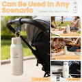 Portable Baby Bottle Warmer, Travel-Friendly with Detachable Battery Base, Type-C Fast Charge, 316 Stainless Steel, Touch Control, 8H Constant Temperature, Child Lock, 95-131Â°F