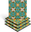 Emerald Tiles Silicone Coasters Set of 4, Protect against Water Marks or Damage Fits All Cups, 3.5" Inch Size