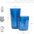Fizz Bubbles Acrylic Drinkware Set - Blue - Set of 8