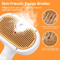 3-In-1 Pet Steam Brush Set for Dogs & Cats, Grooming Comb with Spray, Defur Tool, Water-Assisted Hair Removal, Gentle Cat & Dog Spritz Brush, Multi-Purpose Steam Grooming Kit
