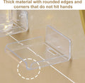 2 Pack Acrylic Floating Shelves, Clear Wall-Mounted Shelves Adhesive Wall Shelf No Drill Display Shelf for Book Picture, Plant, Easily Expand Wall Space for Bathroom Office Home