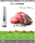 Handheld Compact Vacuum Sealer for Food (Vacuum Sealer Machine + 30 Reusable Vacuum Bags), 6-Second Seal & 6X Fresh Longer, Rechargeable Portable Vacuum Sealer for Travel/Home Kitchen/Chef