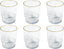 Stax Optic Acrylic Twist Drinking Glass - Clear with Gold Rim - 15.6 Oz - Set of 6