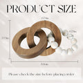 Wood Chain Link Decor, Minimalist Handmade Carved Knot DÃ©cor Accents for Shelf Coffee Table, Natural Boho Farmhouse Rustic Home Decor, Best Housewarming Gifts (8.86 Inch)