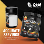Zeal Electrolyte Powder - 90 Servings | Keto Electrolytes Powder | Zero Sugar, Bcaas, B-Vitamins | Potassium, Zinc, Magnesium | Hydration Powder Recovery Drink | Peach Mango