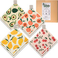 Swedish Dishcloths for Kitchen, 8 Pack Reusable Paper Towels with Clips, Non-Scratch Swedish Kitchen Towels, Super Absorbent Cellulose Sponge Cloths, Dishwasher Safe, No Odor
