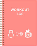 Workout Log for Women & Men - A5 Fitness Planner/Journal to Track Weight Loss, Workout Journal for GYM, Bodybuilding Progress - Daily Health & Wellness Tracker, Pink
