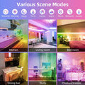 Motion Activated LED Strip under Bed Lights, 9.8Ft RGB LED Strip Lights with Motion Sensor, Remote, App Control, Music Sync Motion Sensor LED Light Strip USB Powered for Bedroom Cabinet TV PC
