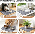 Dish Drying Mat Super Absorbent Drying Mat Large Dish Drying Mats for Kitchen Counter Easy Clean Dish Mat Kitchen Drying Mat15"X 18" Stylish Grey
