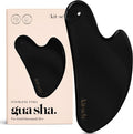 Stainless Steel Gua Sha Facial Tools - Guasha Tool for Face, Face Sculpting Tool, Neck Massager, Double Chin Reducer Gua Sha Tools, Lymphatic Drainage Massager, Facial Skin Care - Matte Black